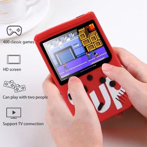 GRAPHENE SUP Handheld Retro Game Console – 400 Classic Games, Color LCD, USB Rechargeable, Portable